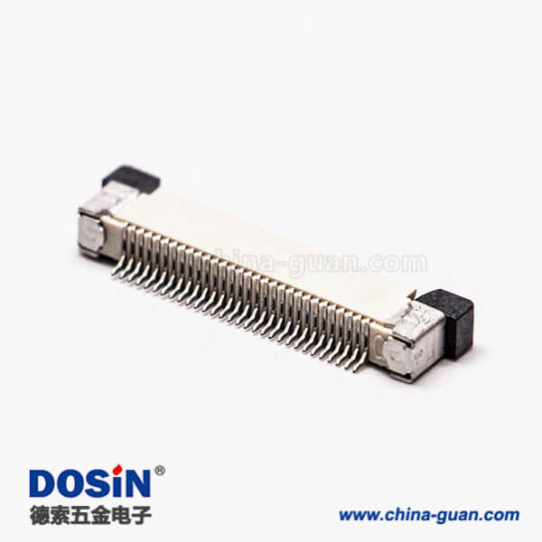 11 fpc貼片插座0.5mm后掀蓋式下接觸30針焊接H2.0