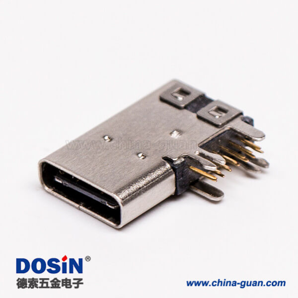 12 連接器 type-C母頭彎式側插式usb3.0連接器