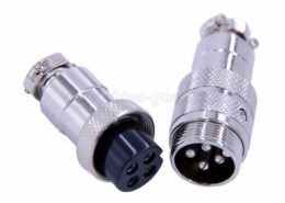 GX20航空插頭接線4芯直式對接公母連接器