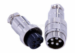 航空插頭連接器GX20直式對接公母連接器