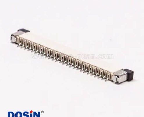 ffc/fpc扁平軟排線插座封裝1.0PH抽屜式上接2.0H