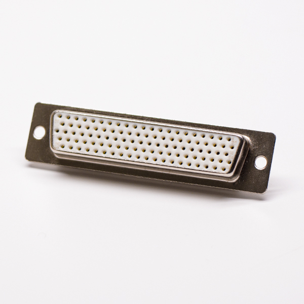 65 db母頭焊線式104針高密度接線連接器直式光孔鉚合
