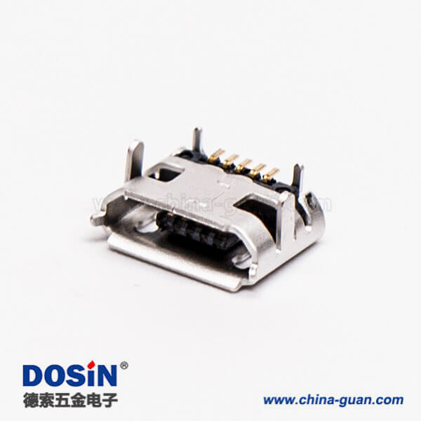 micro usb 5p b型SMT B型母座牛角型連接器 7.20-5.50 micro usb 5p b型SMT B型母座牛角型連接器 7.20-5.50