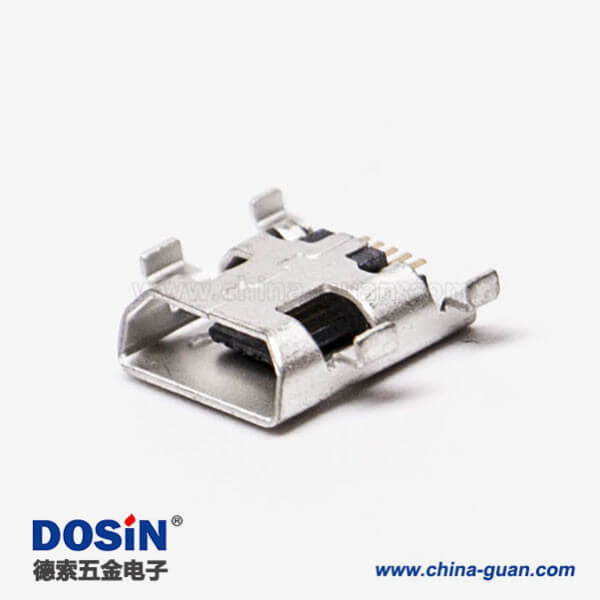 micro接口 usb母座5針SMT沉板H1.60 B型四腳DIP7.15 micro接口 usb母座5針SMT沉板H1.60 B型四腳DIP7.15