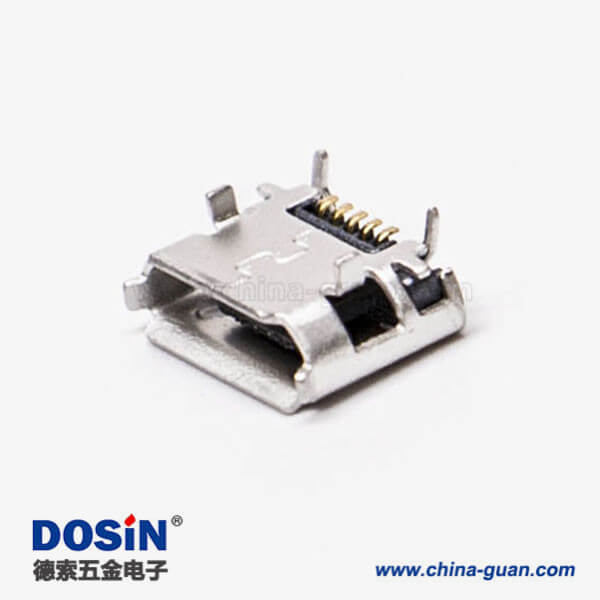 micro usb b接口5p SMT B型牛角型直式連接器5.65-4.85 micro usb b接口5p SMT B型牛角型直式連接器5.65-4.85