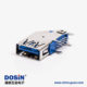 usb3.0母座側插type a彎式母座插孔接PCB板