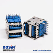 usb3.0雙排母座type a彎頭藍色膠芯插板 usb3.0雙排母座type a彎頭藍色膠芯插板