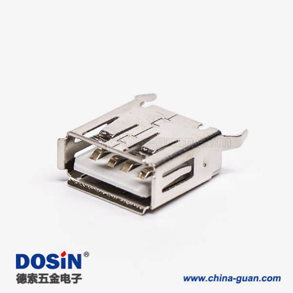 usb/a母座直插接PCB板白色膠芯彎腳 usb/a母座直插接PCB板白色膠芯彎腳