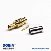 MCX直式公頭連接器鍍金壓接式接線 MCX直式公頭連接器鍍金壓接式接線