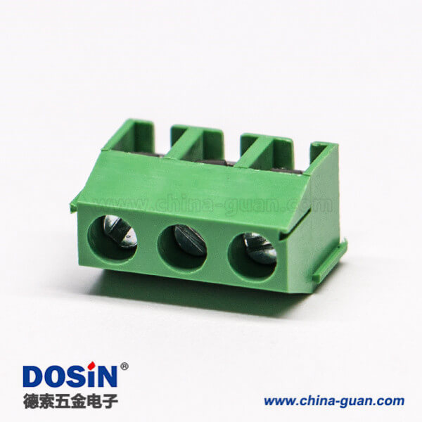 PCB接線端子綠色3排螺釘式3芯壓線端子 PCB接線端子綠色3排螺釘式3芯壓線端子