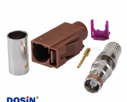 Fakra產品F型母頭壓接焊接接線RG58 LMR-195 RG400 RG142連接器