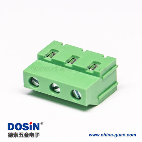 螺釘式多級接線端子3芯直式穿孔式接PCB板綠色 螺釘式多級接線端子3芯直式穿孔式接PCB板綠色