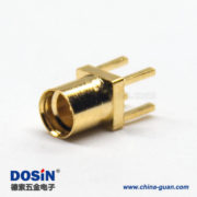 mmcx鍍金直式母座插板式接PCB板 mmcx鍍金直式母座插板式接PCB板