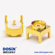 mcx系列射頻同軸連接器母頭直式鍍金穿孔式接PCB板 mcx系列射頻同軸連接器母頭直式鍍金穿孔式接PCB板