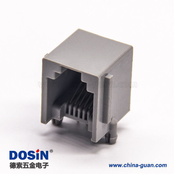 rj12端口彎式全塑不帶屏蔽網絡端口插PCB板 rj12端口彎式全塑不帶屏蔽網絡端口插PCB板