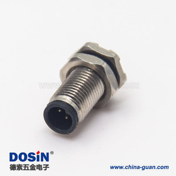 m5傳感器接頭3pin防水公頭前鎖板焊線式航空插座防水 m5傳感器接頭3pin防水公頭前鎖板焊線式航空插座防水