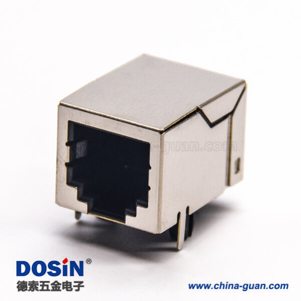 rj12接口pcb封裝模塊化屏蔽外殼彎式插板 rj12接口pcb封裝模塊化屏蔽外殼彎式插板