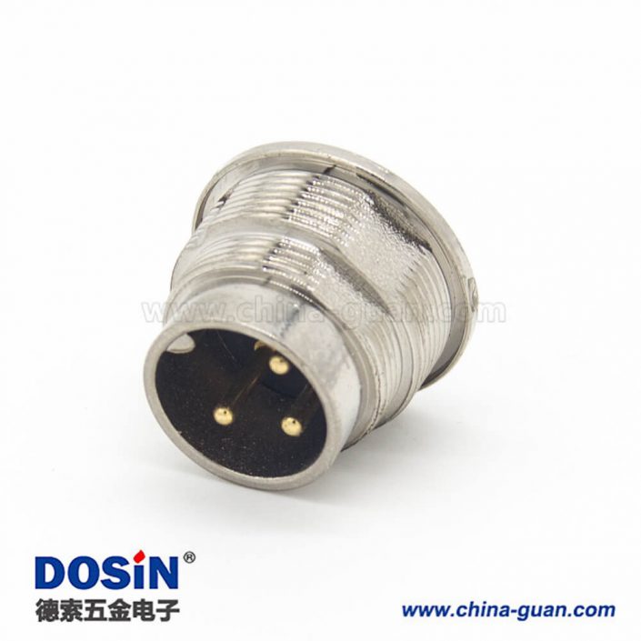 m16連接器3芯直式公頭接線插座 m16連接器3芯直式公頭接線插座