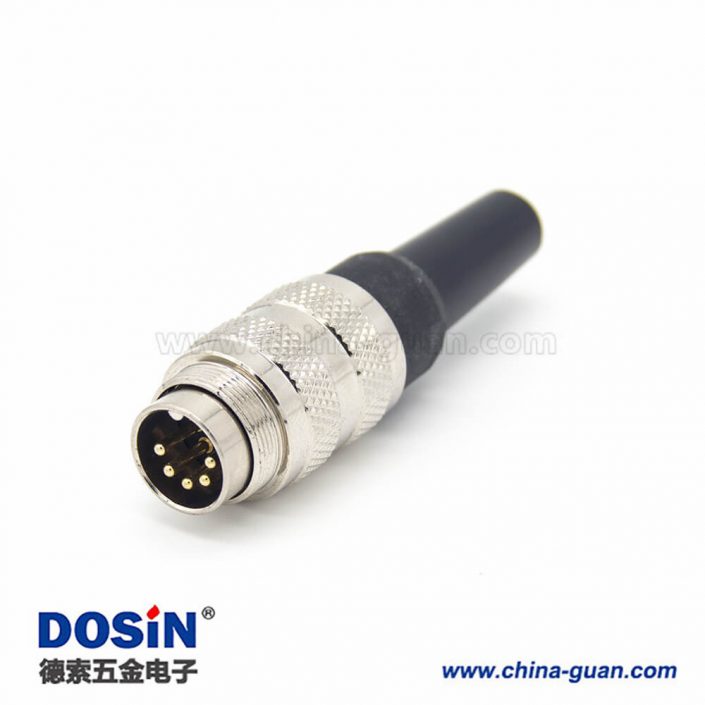 對接電纜 M16 5芯直式接線公插頭 對接電纜 M16 5芯直式接線公插頭