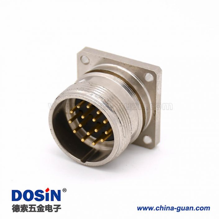 16芯連接器 M623 直式接線四孔法蘭公插座 16芯連接器 M623 直式接線四孔法蘭公插座