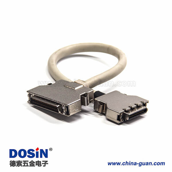 50針SCSI HPDB 直式插頭插座卡鉤按鍵式連接器1米 50針SCSI HPDB 直式插頭插座卡鉤按鍵式連接器1米