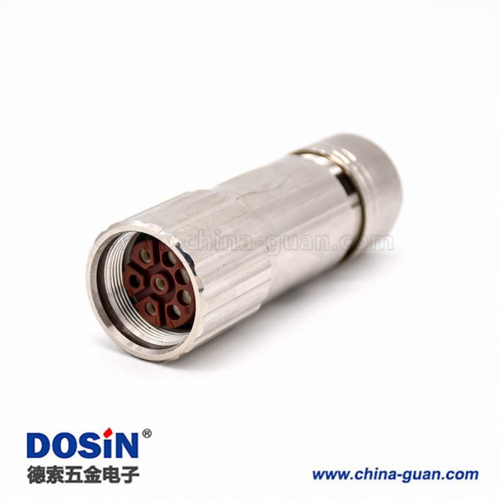 插座8芯 M40系列 直式工業(yè)母頭接線連接器 插座8芯 M40系列 直式工業(yè)母頭接線連接器