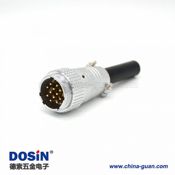 快速公插頭P24 12芯直式圓形接線航空連接器 快速公插頭P24 12芯直式圓形接線航空連接器
