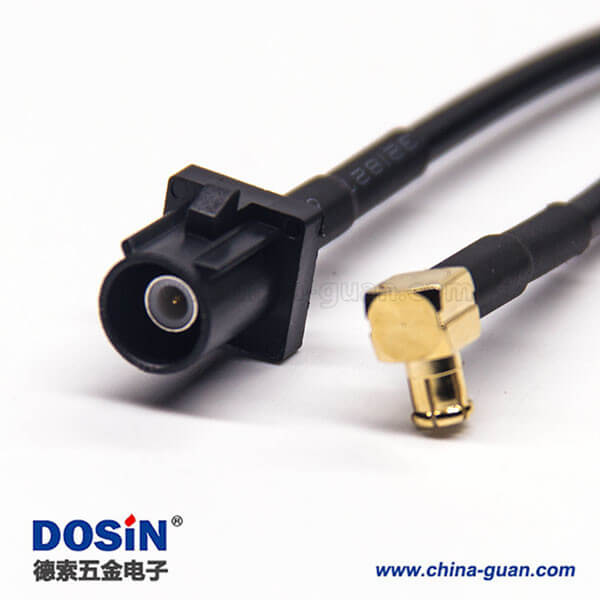 Fakra線束FakraA型公頭轉MCX公頭線材連接器 RG174 線長1米