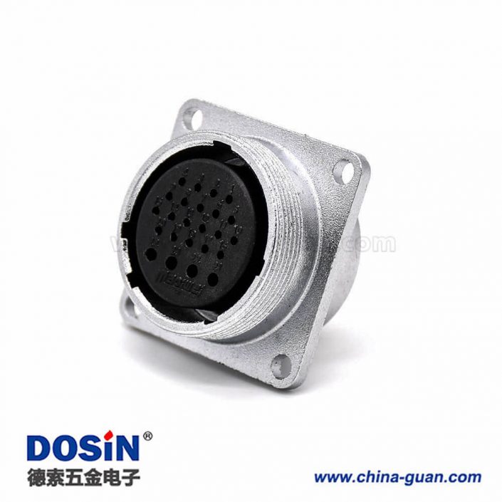 24P連接器P28直式母頭方型法蘭連接器 24P連接器P28直式母頭方型法蘭連接器