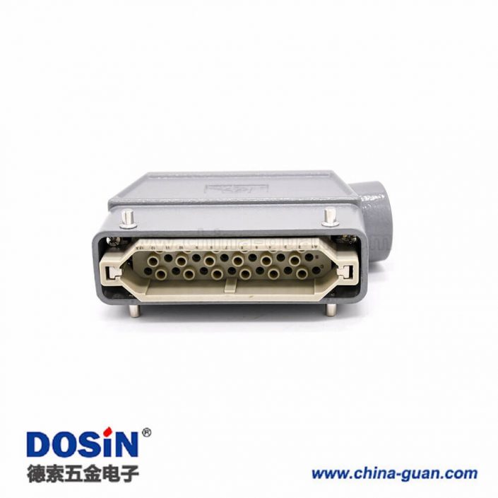 HDC連接器19芯不帶針公頭公母對接PG21開孔安裝高結構斜出口H20A外殼 HDC連接器19芯不帶針公頭公母對接PG21開孔安裝高結構斜出口H20A外殼