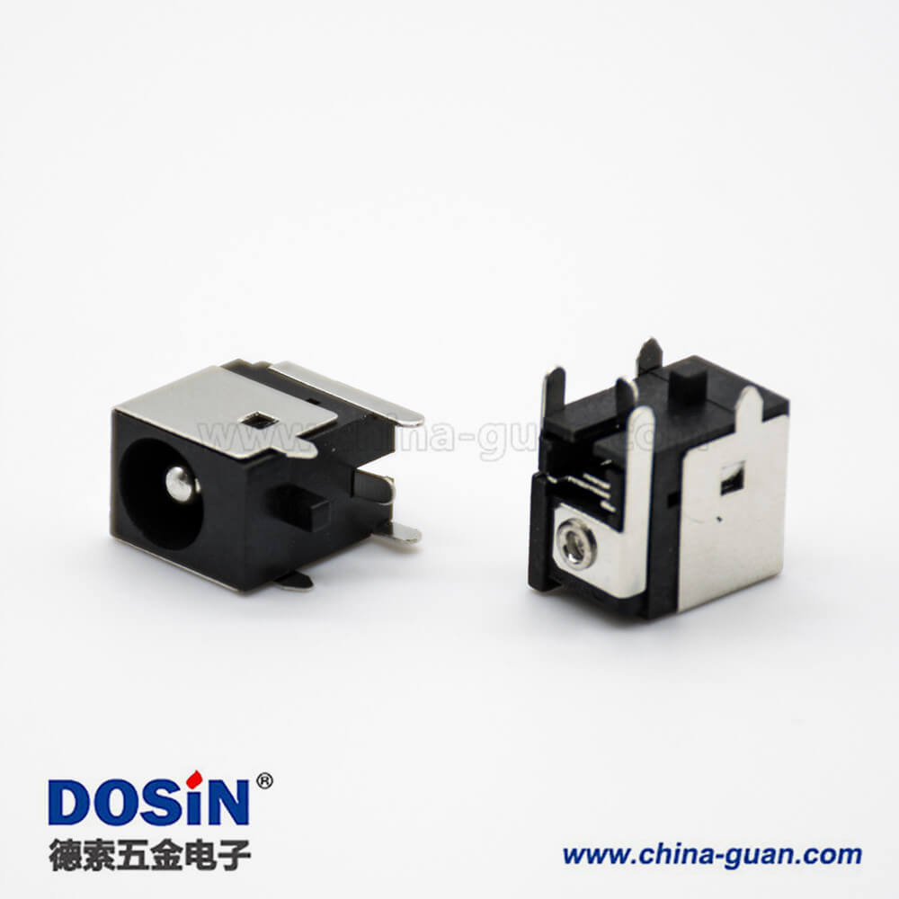 DC插口充電帶屏蔽插座插孔貼片焊接彎式3.5*2.1毫米電源連接器