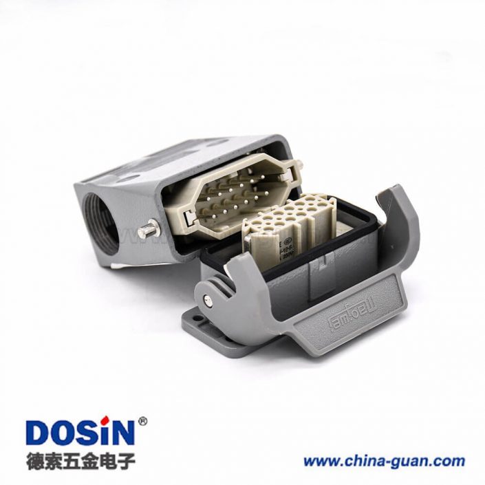 重載防水連接器H10A螺紋M25開孔安裝公母對接斜出口12芯鍍銀PC料內芯 重載防水連接器H10A螺紋M25開孔安裝公母對接斜出口12芯鍍銀PC料內芯