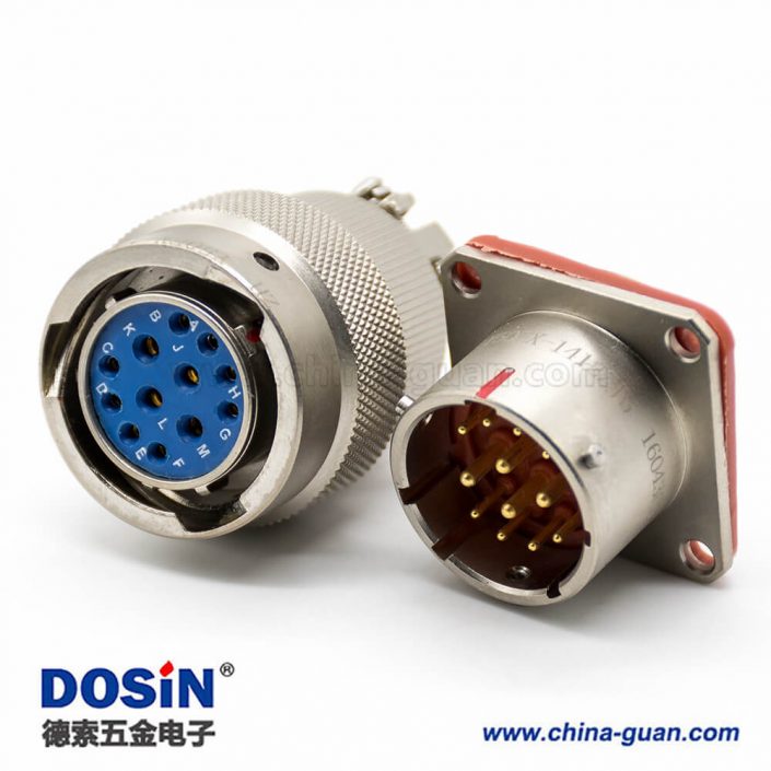 航空圓形電連接器12芯直式14殼體號卡口連接母插頭公插座公母對接Y50EX連接器 航空圓形電連接器12芯直式14殼體號卡口連接母插頭公插座公母對接Y50EX連接器