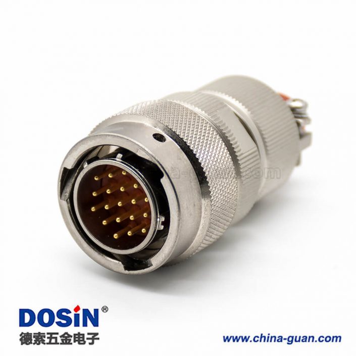 電連接器Y50EX卡口連接公插頭19芯直式接線鍍鎳圓形連接器 電連接器Y50EX卡口連接公插頭19芯直式接線鍍鎳圓形連接器