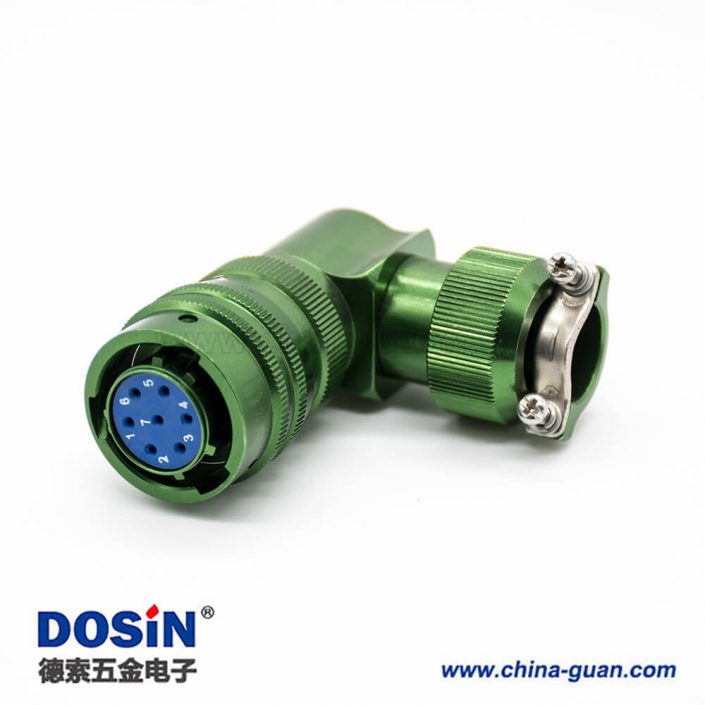 Y50X插頭母頭7芯卡口連接焊接夾線板式鋁合金彎式連接器 Y50X插頭母頭7芯卡口連接焊接夾線板式鋁合金彎式連接器