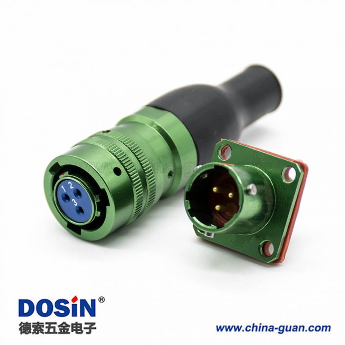 航空電連接器3芯直式卡口連接接線焊杯四孔法蘭Y50X母插頭公插座一套 航空電連接器3芯直式卡口連接接線焊杯四孔法蘭Y50X母插頭公插座一套