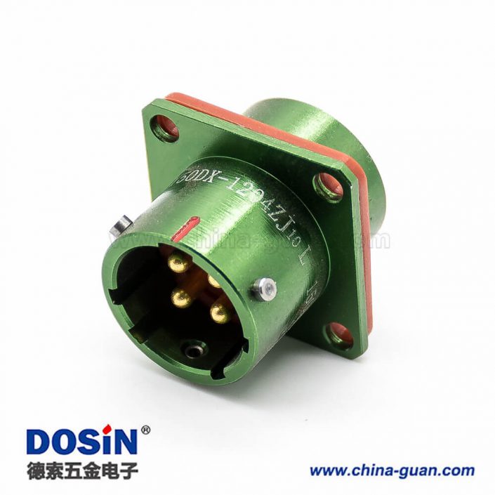 4芯連接器Y50DX直式14殼體號公插座面板安裝焊杯光亮綠色陽極化卡口連接 4芯連接器Y50DX直式14殼體號公插座面板安裝焊杯光亮綠色陽極化卡口連接
