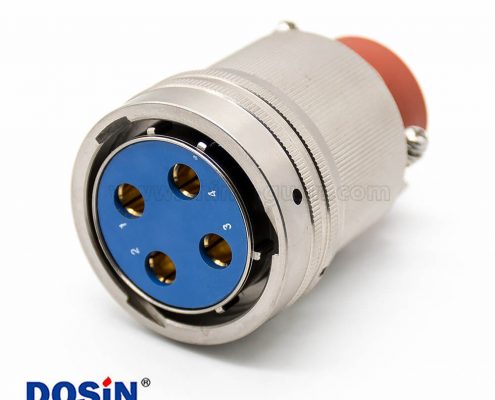 4芯圓形連接器Y50X插頭&插座&防塵蓋22殼體號公母對接焊杯卡口連接直式鋁合金