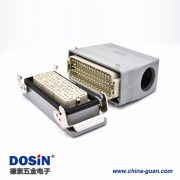 重載防水連接器60芯高結(jié)構(gòu)斜出口開孔安裝公母對(duì)接鐵扣H24T外殼M40 重載防水連接器60芯高結(jié)構(gòu)斜出口開孔安裝公母對(duì)接鐵扣H24T外殼M40