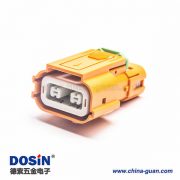 高壓互鎖HVIL2芯塑料絕緣體直式插頭150A連接器 高壓互鎖HVIL2芯塑料絕緣體直式插頭150A連接器