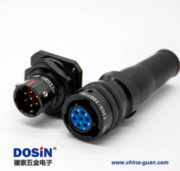 Y50X系列電連接器卡口連接7芯10殼體插頭接線焊接防水插座面板安裝PCB直式公母對接 Y50X系列電連接器卡口連接7芯10殼體插頭接線焊接防水插座面板安裝PCB直式公母對接