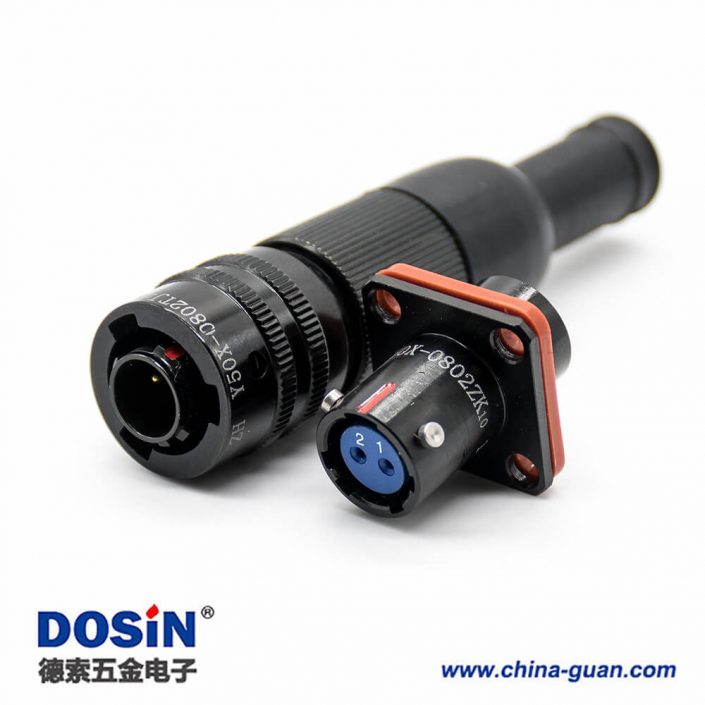 Y50X系列圓形電連接器2芯直式接線焊杯四孔法蘭卡口連接08殼體號公插頭母插座一套 Y50X系列圓形電連接器2芯直式接線焊杯四孔法蘭卡口連接08殼體號公插頭母插座一套