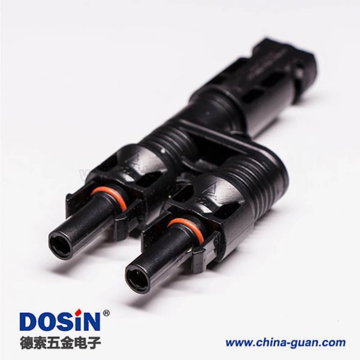 Mc4連接器三通一母轉二公分支接插件光伏連接器 Mc4連接器三通一母轉二公分支接插件光伏連接器