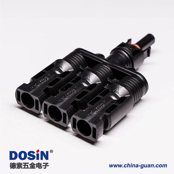 Mc4太陽能連接器一公轉三母防水接頭 Mc4太陽能連接器一公轉三母防水接頭