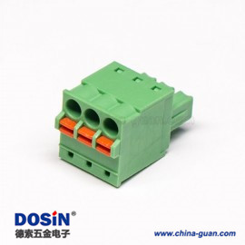 彈簧插拔式PCB接線端子綠色穿孔180度接線 彈簧插拔式PCB接線端子綠色穿孔180度接線