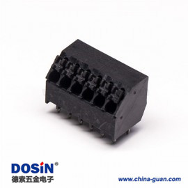 彈簧式接線端子排12芯按壓直式黑色接PCB板 彈簧式接線端子排12芯按壓直式黑色接PCB板