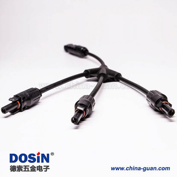 Mc4太陽能分支線,3轉1帶線Mc4 Y型四通 Mc4太陽能分支線,3轉1帶線Mc4 Y型四通