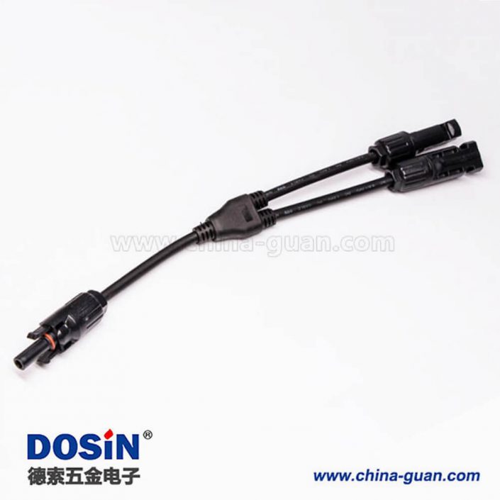 Mc4光伏線接頭三通太陽能防水連接器 Mc4光伏線接頭三通太陽能防水連接器