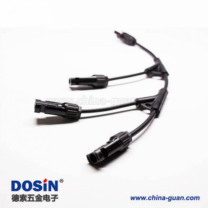 MC4連接器Y型一套一轉三公頭母頭接線 MC4連接器Y型一套一轉三公頭母頭接線