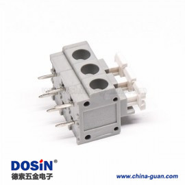 彈簧式接線端子灰色PCB板穿孔式6芯直式接線連接器